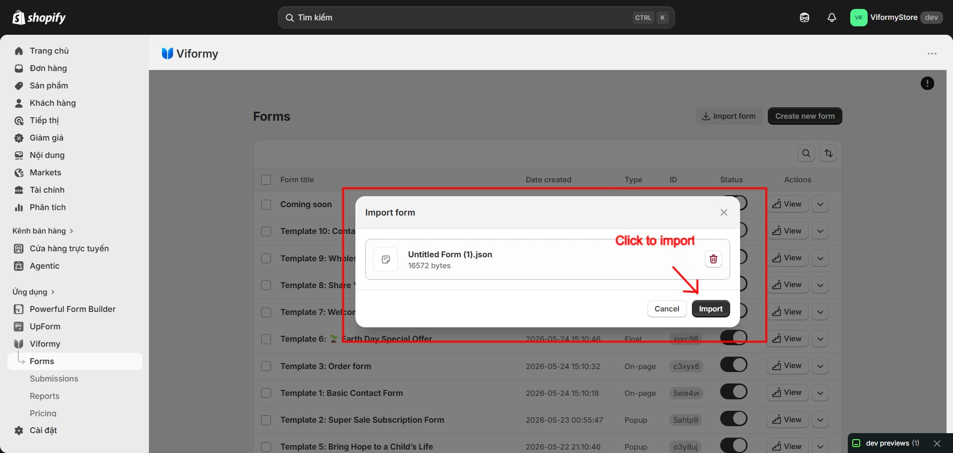 export form 3